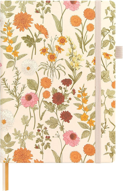 &And Per Se Lined Journal Notebook, 160 Pages, A5 5.7 x 8 inches College Ruled Thick Paper Notebook Journals for Writing, Hardcover Notebooks for Women Men Office School (Wild Flowers)