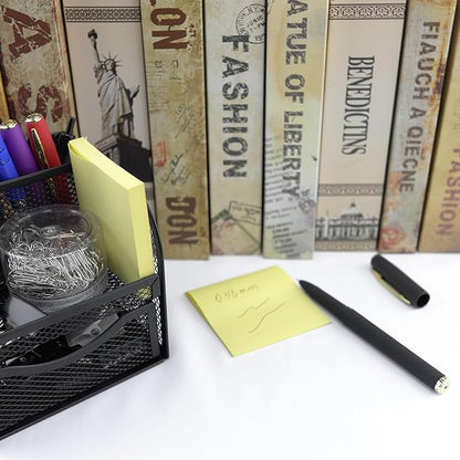Fengtaiyuan 038P18, Black Gel Ink Rollerball Pens - Comfortable Non-Slip Grip, Black Ink, Ultra Fine, 0.38mm, Quick-Drying Ink, 18-Piece Box (038P18)
