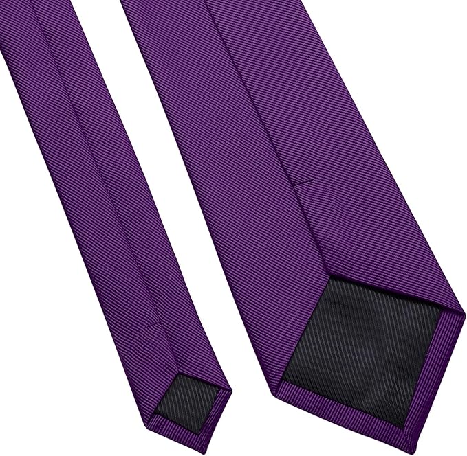 DecTwig Men's Ties Solid Color Formal Neckties 3.15" (8CM) Black Ties For Men