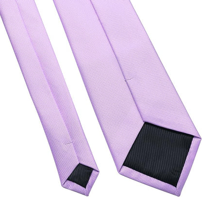 DecTwig Men's Ties Solid Color Formal Neckties 3.15" (8CM) Black Ties For Men