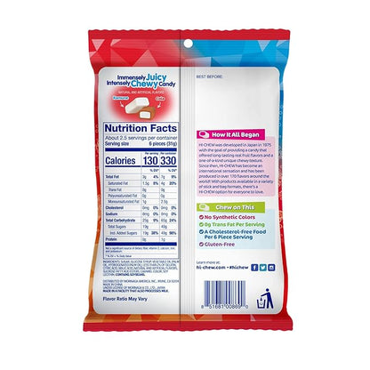 HI-CHEW Soda Pop Mix Peg Bag 2.82oz, Pack of 6
