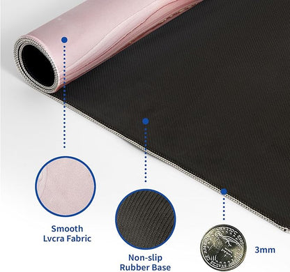 Rose Gold Marble Mouse Pad Abstract Marble Mouse Pad 31.5x11.8 Inch Texture Non-Slip Rubber Base Large Mousepad Stitched Edges Keyboard Mouse Mat Desk Pad for Office and Home
