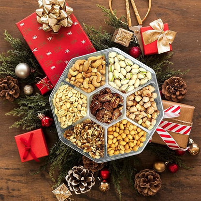 Nuts gift Basket - Gourmet Food Gift Basket With a Variety of Freshly Roasted Nuts - Beautifully Packaged Gift for Birthday, Sympathy. (Large Family Pack)