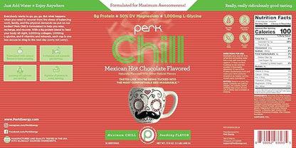 Perk Chill Mexican Hot Chocolate Flavored Drink Mix (18 Servings) - Soy Free & Peanut Free