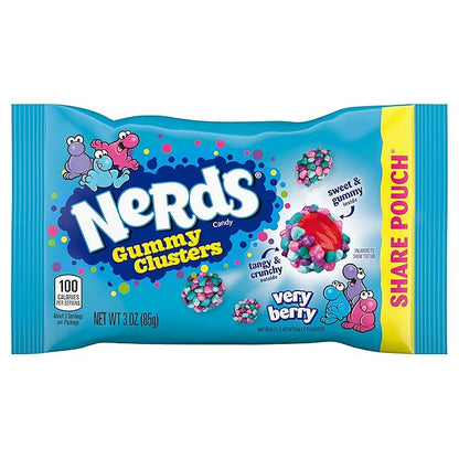 Nerds Gummy Clusters Candy, Very Berry, 3 Ounce (Pack of 24)