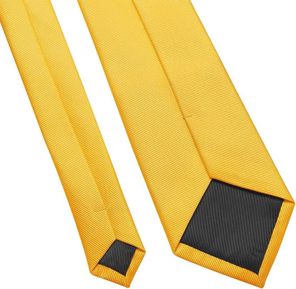 DecTwig Men's Ties Solid Color Formal Neckties 3.15" (8CM) Black Ties For Men