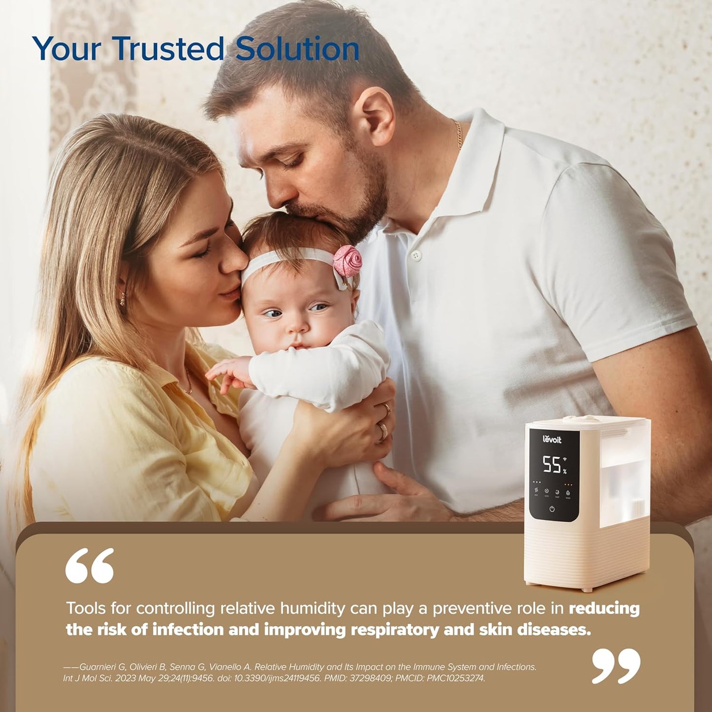 LEVOIT Humidifiers for Bedroom Large Room, Smart Warm & Cool Mist Air Humidifier for Home, Fast Symptom Relief, 26dB Quiet, Easy Top Fill, APP/Alexa, Auto Shut-Off, Essential Oil, OasisMist4.5L, White