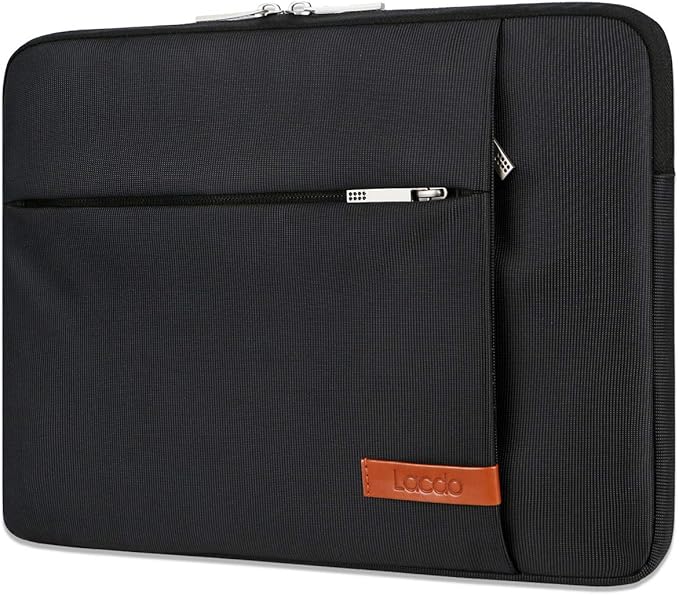 Lacdo 13 inch Laptop Sleeve Case for 13 inch New MacBook Air M4 A3240 2025, M3 A3113, M2 A2681, M1 A2337 | 13" MacBook Pro M2/M1 A2338 A2251 A2289 | 13" iPad Pro M5 / iPad Air M3 Computer Bag, Black