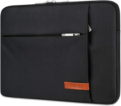 Lacdo Laptop Sleeve Case for 15 inch New MacBook Air M4 A3241 2025, M3 A3114, M2 A2941 2024-2023, 15 inch MacBook Pro A1990 A1707, Dell XPS 15 Plus Computer Case Bag with Accessory Pocket, Black