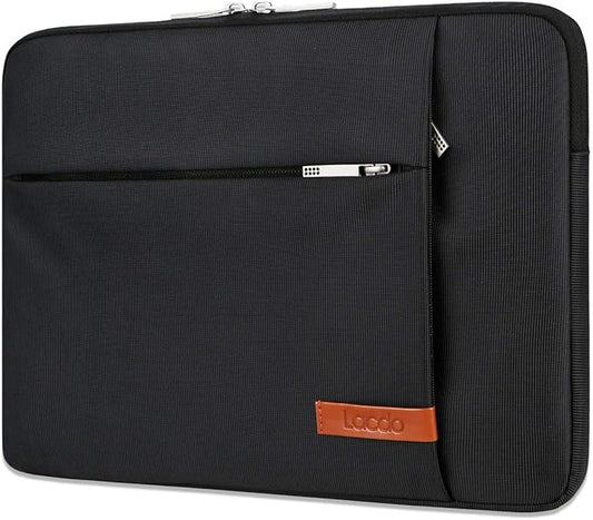 Lacdo Laptop Sleeve Case for 14 inch New MacBook Pro M5/M4/M3/M2/M1 Chips Pro Max A3434 A3112 A3401 A3185 A2918 A2992 2025-2021, 13.8" 13.5" Microsoft Surface Laptop 7th 6 5 4 3 Computer Bag, Black
