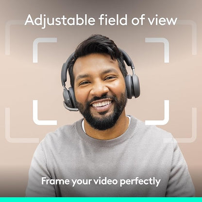 Logitech Brio 4K Webcam, Video Calling, Noise-Cancelling mic, HD Auto Light Correction, Wide Field of View, Works with Microsoft Teams, Zoom, Google Voice, Google Meet, PC/Mac/Laptop/MacBook/Tablet