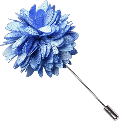 GUSLESON 3.15"（8cm） Mens Floral Tie and Lapel Pin Necktie Hankerchief Cufflinks Set for Men