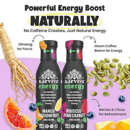 Organic Juice Cleanse & Claiming Energy Pack | 1 to 3-Day Cleanse | Ancient Remedies for Gentle Detox, No-Jitters No Crash Energy | Sprouts, Green Coffee Bean Mega Antioxidants, Aronia, Ashitaba, Low-Cal, Non-GMO, No-Sugar Added (6 12 fl.oz. BPA-Free B...