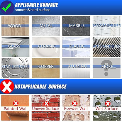 Double Sided Tape Heavy Duty, Clear Wall Mounting Tape, Picture Hanging Adhesive Strips Removable, Strong Poster Glue Adhesive Tape, Nano Tape Sticky Tack for Carpet, Hangers, Frame, 2 Pack Extra Wide
