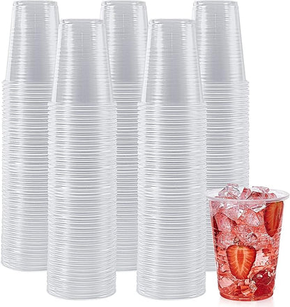 Lilymicky 500 Pack 7 oz Clear Plastic Cups, Disposable Drinking Cups, Plastic Party Cups for Birthday Parties, Picnics, Ceremonies, and Any Events