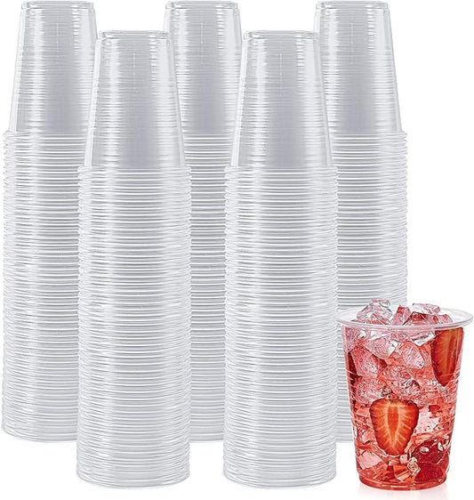 Lilymicky 500 Pack 7 oz Clear Plastic Cups, Disposable Drinking Cups, Plastic Party Cups for Birthday Parties, Picnics, Ceremonies, and Any Events