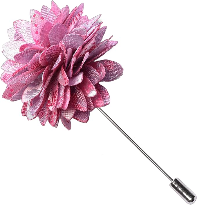 GUSLESON 3.15"（8cm） Mens Floral Tie and Lapel Pin Necktie Hankerchief Cufflinks Set for Men