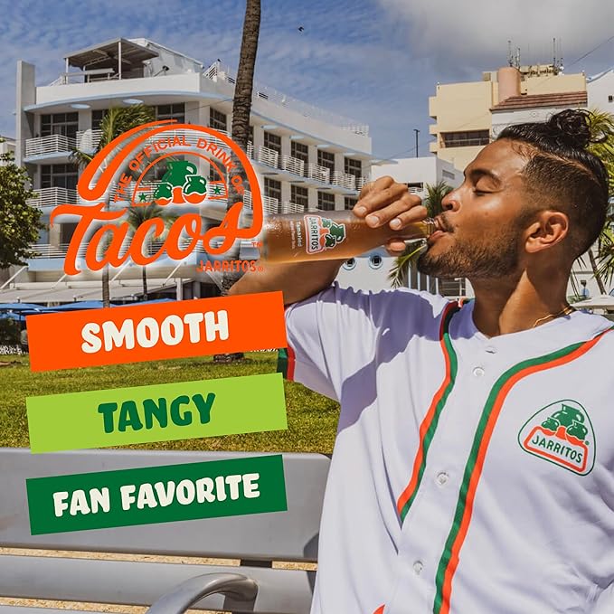 Jarritos - Mexican Soda Soft Drinks, Tamarind (17.7 oz, 524ml) 24 Bottles - Made with Real Cane Sugar - 0g Fat - Made in Mexico - Natural Flavor Soda Pop - Party & BBQ Beverages