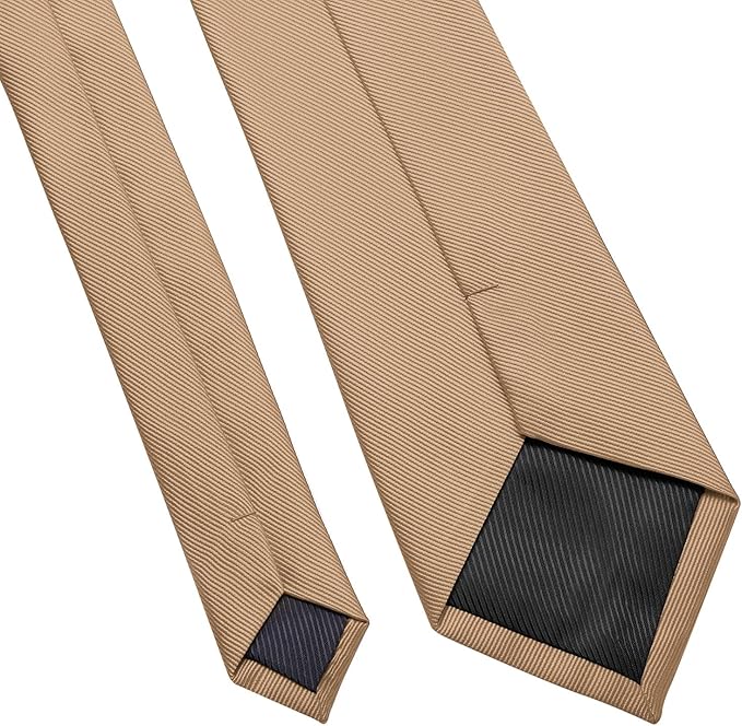 DecTwig Men's Ties Solid Color Formal Neckties 3.15" (8CM) Black Ties For Men