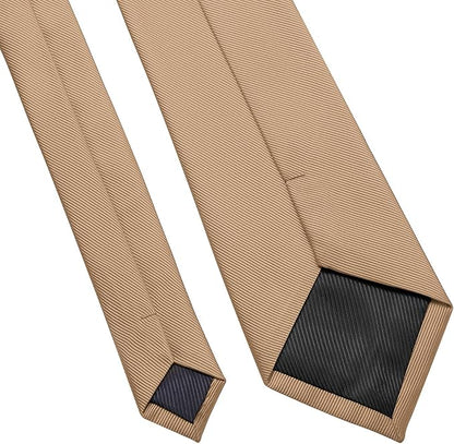 DecTwig Men's Ties Solid Color Formal Neckties 3.15" (8CM) Black Ties For Men