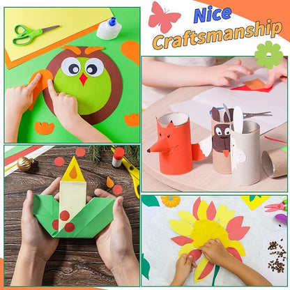 300 Sheets Lightweight Construction Paper, 8.5” x 11” Colored Art Cardstock, 120gsm 32lb 30 Colors Card Stock Printer Paper Scrapbooking Supplies for Kids Scrapbook School Office Printing DIY Craft