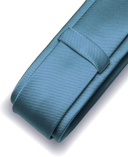 RBOCOTT 2.4" Solid Color Skinny Tie for Men Slim Necktie(6cm)