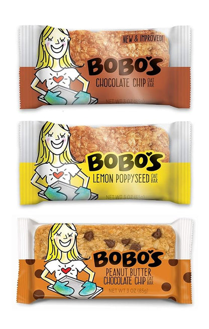 Bobo's Variety Pack (Best Sellers) Oat Bars, Gluten Free, Non-GMO, Whole Grain Oats, Pack of 12 | Snack Bars | On-the-Go | Made with Simple Ingredients
