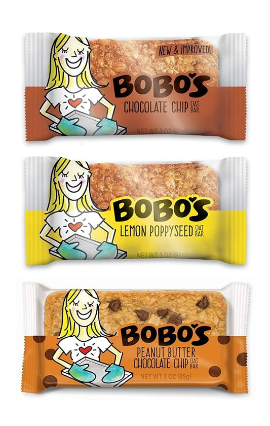 Bobo's Variety Pack (Best Sellers) Oat Bars, Gluten Free, Non-GMO, Whole Grain Oats, Pack of 12 | Snack Bars | On-the-Go | Made with Simple Ingredients