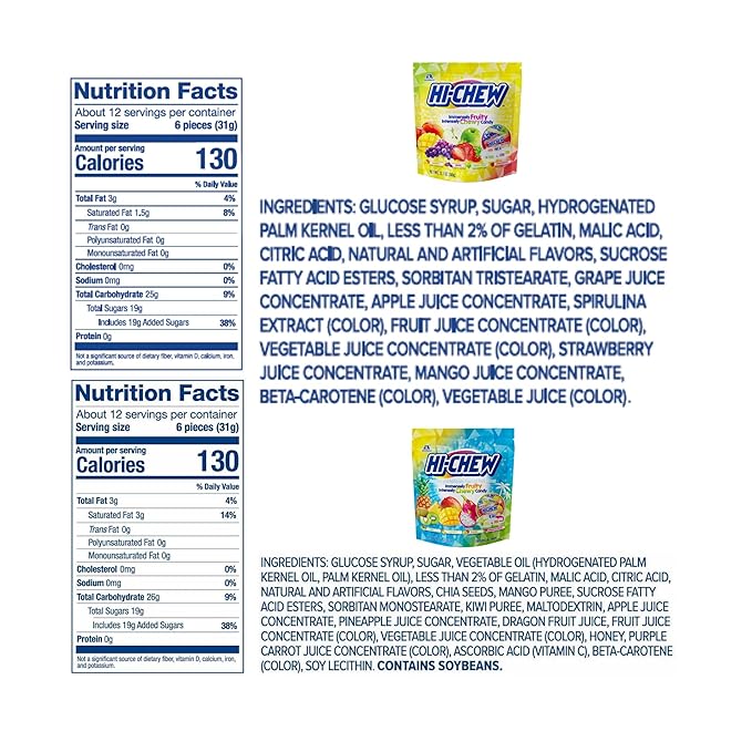 HI-CHEW Variety Mix Bulk, 220+ Pieces, 4 Stand Up Pouches - 13 Flavors Bulk, Sweet and Sour Chewy Candy, Unique Fun Soft - Immensely Juicy Fruity Flavors for Candy Treats & Sharing Treats