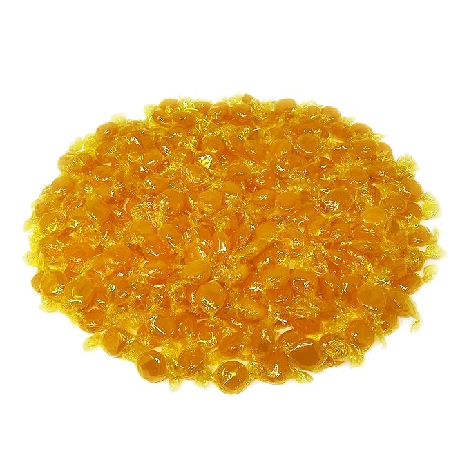 Butterscotch Hard Candy Disks - 3 lbs - Butter Scotch Flavored Old School Classic Hard Candies - Bulk American Vintage Candy Assortment - Individually Wrapped, 48 oz.