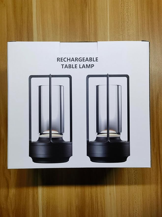 Small Cordless Table Lamps Rechargeable Set of 2 for Indoor/Outdoor, Portable Battery Operated Powered Lamps, Dimmable 3 Color Modes Waterproof, LED Desk Lights for Bedroom/Restaurant/Camping-Brown