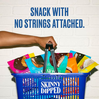 SkinnyDipped Dark Chocolate Peanut Butter Cups, 2g Sugar per Cup, Keto Friendly, Low Carb, Gluten Free, 3.2oz, 4 Pack (24 Cups Total)