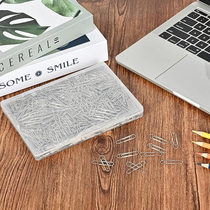 900 Pcs Medium Paper Clips,Paperclips Medium Size (1.3 inch),Smooth Paper Clip for Paperwork,School and Office Supplies.
