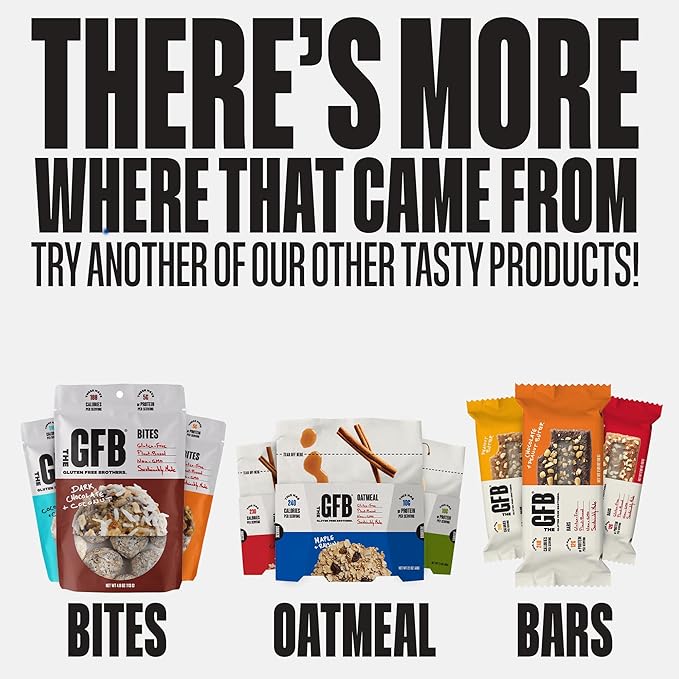 The GFB Oatmeal Raisin Protein Bars - Gluten Free, Plant Based, Non GMO, Sustainably Made – Ridiculously Tasty, Healthy, Vegan, Nutrition Snack Protein Bars, 2.05 oz (12 Count)