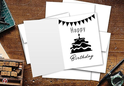 Greeting Cards Set - 5x7 Blank White Cardstock and Envelopes | Perfect Card Stock for Invitations, Bridal Shower, Birthday, Gift, Invitation Letter, Weddings | 65 Cover - Set of 50