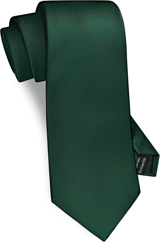 GUSLESON Classic New 3.15"（8cm） Men's Solid Color Necktie Wedding Business Tie + Gift Box