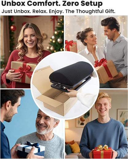 Truly Infinite Height Adjustable Footrest｜No Bending Needed—Foot Step-to-Adjust｜2.7"-13.1" Height｜Washable｜Foot Rest Stool for Under Desk at Work, Office/Home/Gaming/Study Desk Essentials