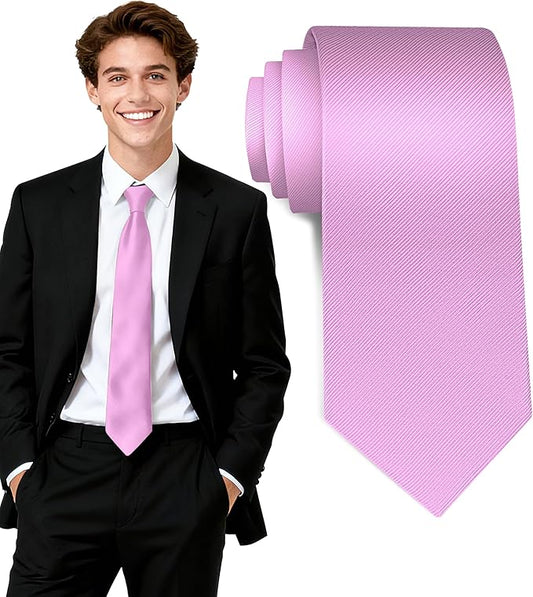 Fineknot Black Ties for Men, Formal Neckties for Men, Solid Color Mens Ties for Business, Wedding, Party, Mens Neck Tie