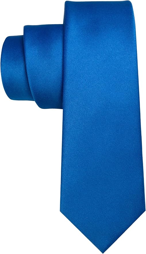 RBOCOTT 2.4“ Solid Color Skinny Tie Business Wedding Necktie for Men(6cm)