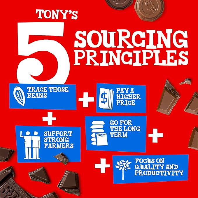 Tony's Chocolonely - Top 3 Milk Chocolate Bundle - Belgium Chocolate Halloween Candy Bar, No Artificial Flavoring, Fairtrade & B Corp Certified - 6.35 Oz, 6 Bars