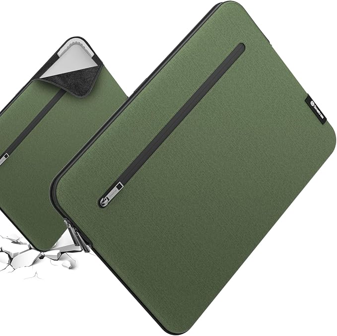 Smatree SlimPro Laptop Sleeve Case for 16 inch DELL Alienware M16 R2/New M16, DELL Laptop Case with Swift-Access Accessory Pocket, Patented Super-Corner Design, Green (S613G)