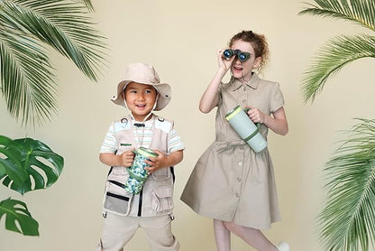 Ello Oasis 18oz Stainless Steel Kids Tumbler with Handle & Retracting Straw, 100% Leakproof, Double-Wall Vacuum Insulated, Kids Water Bottle for School, BPA Free, Dishwasher Safe, Avocado