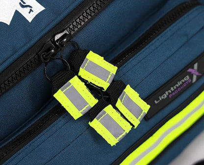 Lightning X Products Lightning X Mid-Sized First Responder EMT Bag | LXMB25 Fully Stocked Aid Kit w/ 200+ BLS Supplies - Blue