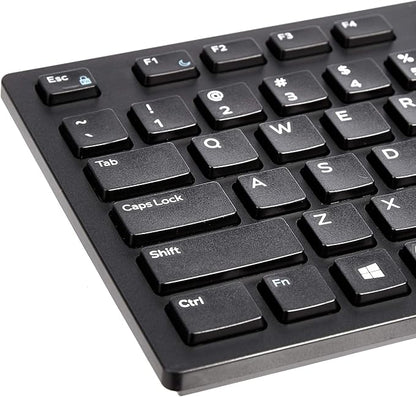 Amazon Basics Wired QWERTY Keyboard, Full-Sized, Black