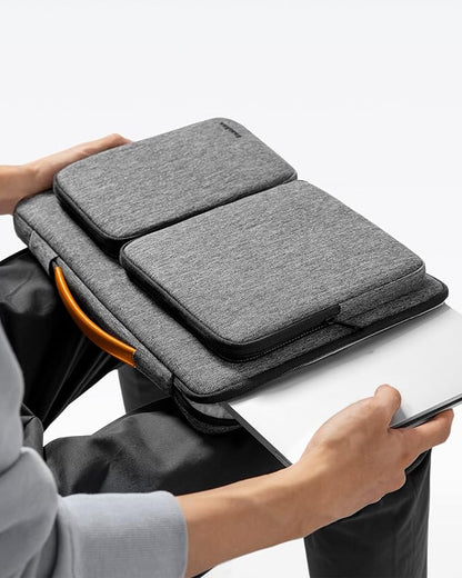 tomtoc 360 Protective Laptop Sleeve for 15-inch New MacBook Air M3/A3114 M2/A2941 2024-2023, 15 Inch Surface Laptop 6/5, Dell XPS 15 Plus, MacBook Pro (A1990 A1707), Water-resistant Accessory Bag Case