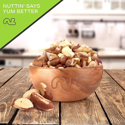 NUT CRAVINGS - Raw Broken Brazil Nuts, Unsalted, No Shell, (16oz - 1 LB) Bulk Nuts Packed Fresh in Resealable Bag - Kosher Healthy Snack, Food Assortments