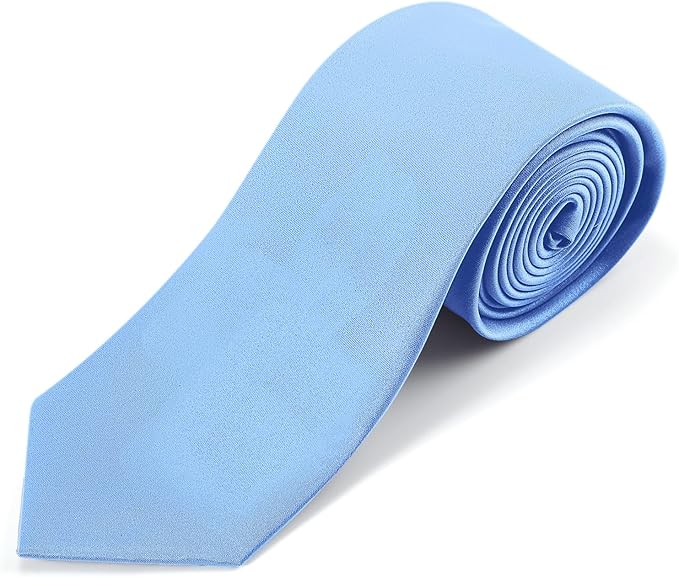 Black Ties For Men Solid Pure Color Formal Neckties 3.15" (8CM) Men's Tie for Business and Wedding with Gift Box