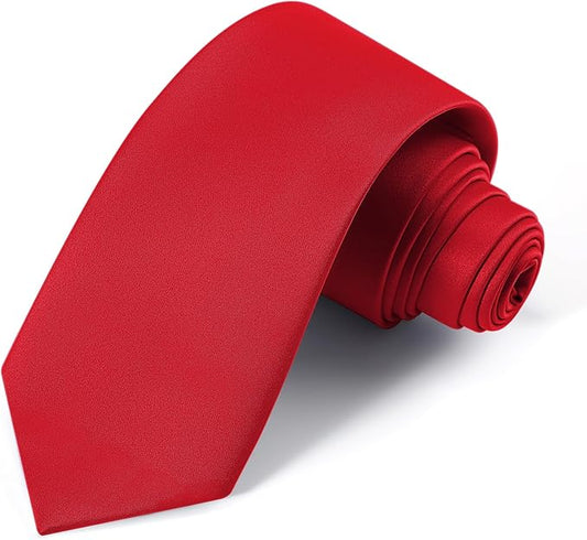 Black Ties For Men Solid Pure Color Formal Neckties 3.15" (8CM) Men's Tie for Business and Wedding with Gift Box