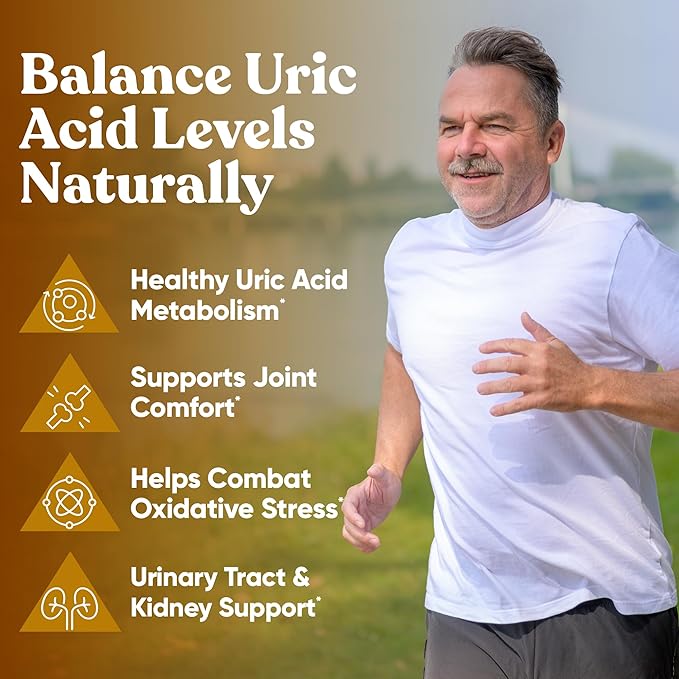 Purge Uric Acid Flush – Eat & Drink What You Want – Detox & Cleanse with Celery Seed Extract, Tart Cherry & Chanca Piedra for Effective Joint Support & Active Mobility – 120 Soft Vegan Capsules