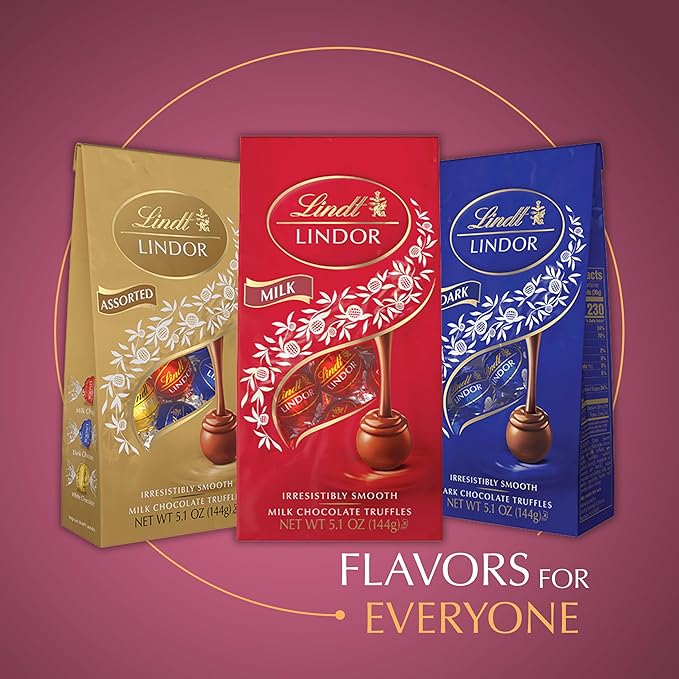Lindt LINDOR Birthday Cake White Chocolate Truffles, White Chocolate Candy with Smooth, Melting Truffle Center, 5.1 oz. (Pack of 3)